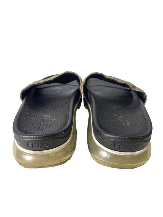 Fendi Slide Sandals Lava Logo Zucca Pattern 8 Brown main image 4